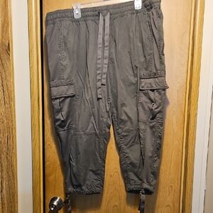 Lane Bryant Olive Green Cargo Capris